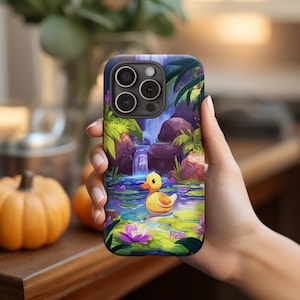 Personalized Duck Phone Case, Duck in a Pond Phone Case, Cute Duck Phone Cases, Aesthetic Duck Phone Case Gift, Duck iPhone Phone Case Gift