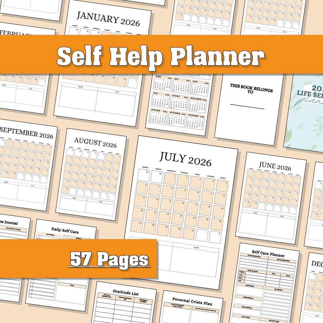 2026 Life Planner Self Help Mental Health Workbook Goal Setting Habit ...