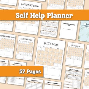 2026 Life Planner Self Help Mental Health Workbook Goal Setting Habit Tracker Journal Excel Template ADHD Busy Mom