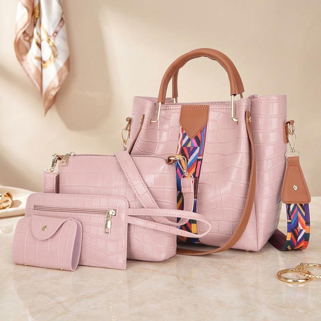 Pink Croc Handbag - Etsy display picture 2