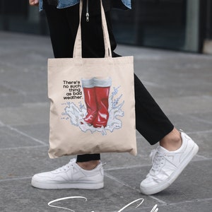 Rainy Day Canvas Tote Bag