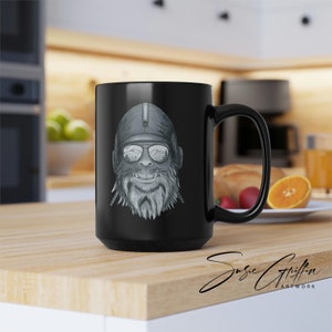 Capt. Squatch Black Mug, 15oz image 2