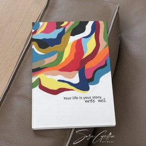 Tu vida es tu historia. Escribe bien. - Cuaderno de tapa dura de inspiración floral
