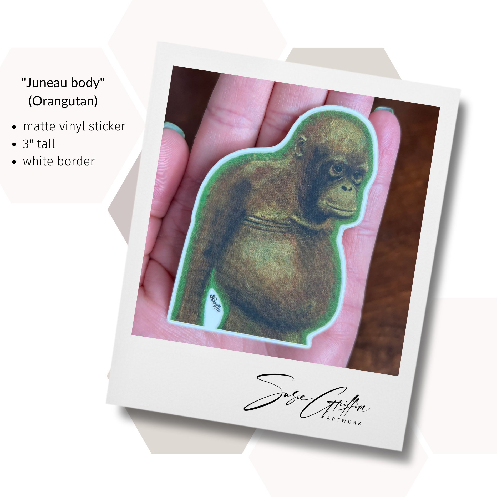 Juneau Body - Orangutan - Vinyl Sticker - Etsy