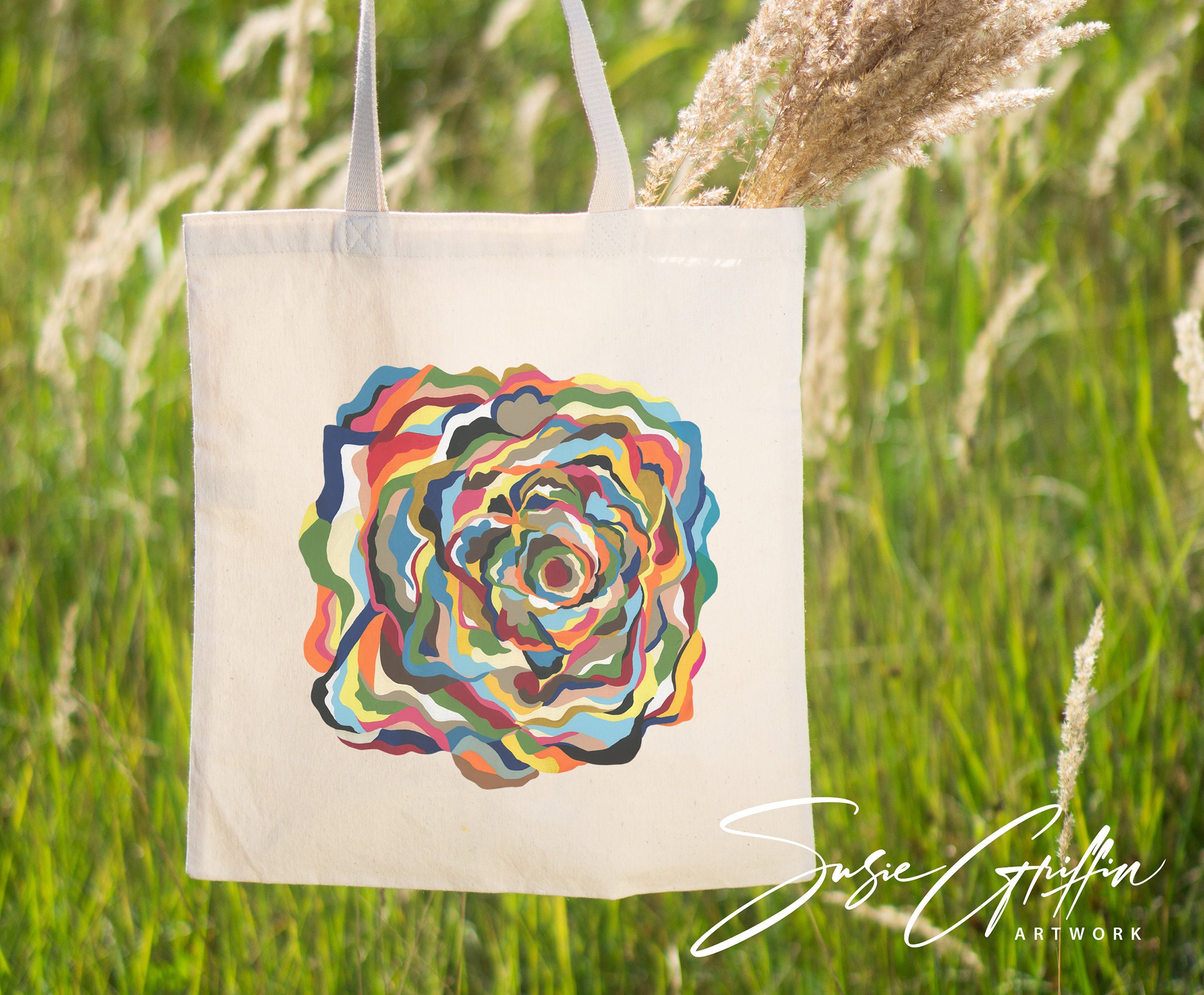 Love in Bloom Canvas Tote Bag