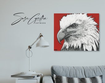 Eagle Sketch - Canvas Reproduction