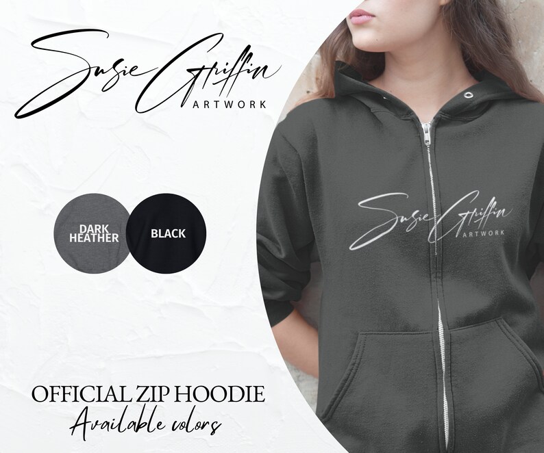 Susie Griffin Artwork Zip Hoodie Sweatshirt image 10