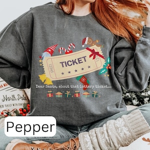 Kochany Mikołaju, zabawny sweter, wesołych świąt, bluza z żartem, świąteczny sweter loteryjny, o tym losie na loterię, przytulny sweter