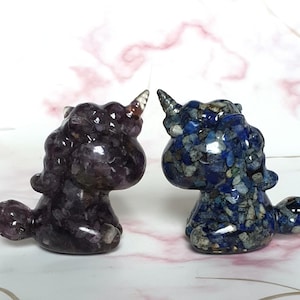 Resin Einhorn Figur – magisches Wohn Dekor – handgefertigte Fantasy Einhorn Statue