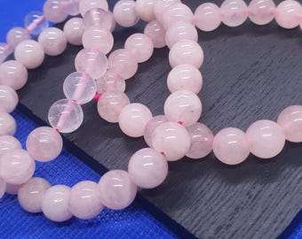 Rose Quartz Bracelet • 6 Styles • Love, Calm & Soft Energy • Crystal Chips Beads • 6cm Stretch
