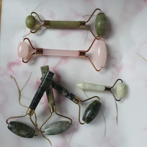 Crystal Face Roller: Natural Gemstone Facial Massager, Skincare Spa Gift
