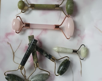 Crystal Face Roller: Natürliches Edelstein-Gesichtsmassagegerät, Hautpflege-Spa-Geschenk