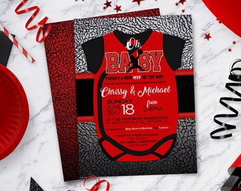 jordan baby shower invitations