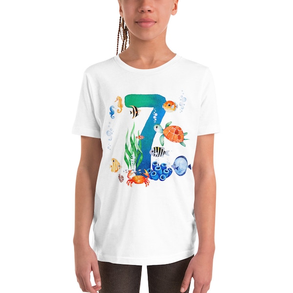 Under the Sea 7th Birthday shirt - Ocean Animals 7th Birthday Shirt