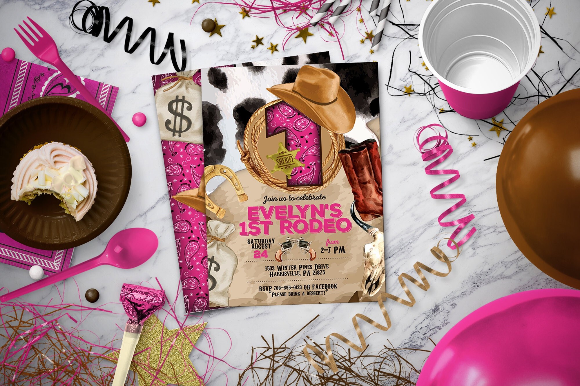 Western Party Western Invitation for Cowgirl Birthday or Western Birthday Instant Download DIY Edit Yourself