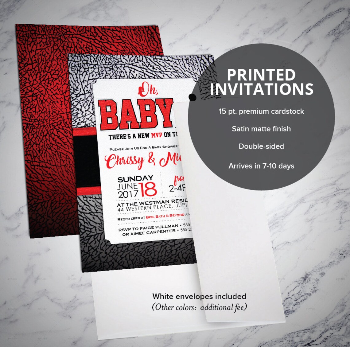 Air Jordan Baby Shower Invitations Baby Jumpman Jordan Etsy
