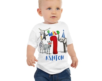 Wild One 1st Birthday Shirt: Party Animal Safari Theme