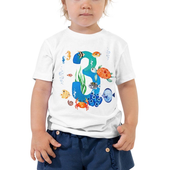 Under the Sea 3rd Birthday Shirt Ocean Animals 3rd Birthday - Etsy