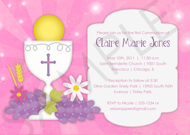 First Communion Invitations 1st Communion Invites Boy Etsy