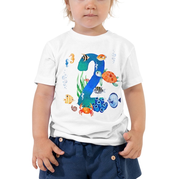 Under the Sea 2nd Birthday shirt - Ocean Animals 2nd Birthday Shirt