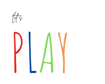 Playroom sign "Let's play"