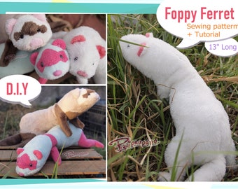 PDF pattern + instructions - Floppy Ferret - DIY