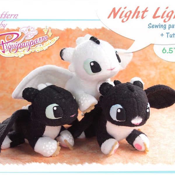 PDF Sewing pattern + instructions - Baby Night Lights - DIY