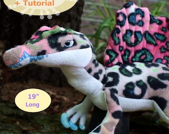 PDF pattern + instructions - Spinosaur plushie