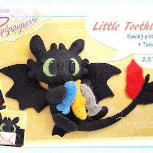 PDF Sewing pattern + instructions - Little Toothless - DIY