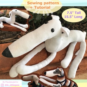 PDF pattern + instructions - Sock Borzoi - DIY