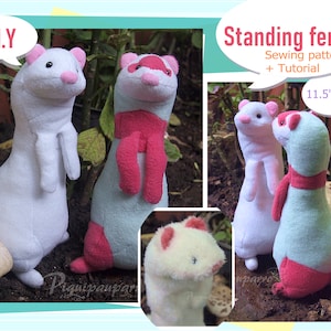 PDF pattern + instructions - Standing ferret - DIY