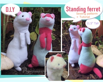 PDF pattern + instructions - Standing ferret - DIY