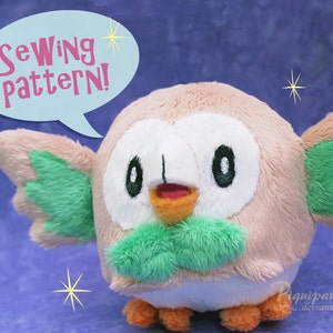 Sewing pattern + instructions - owl plush