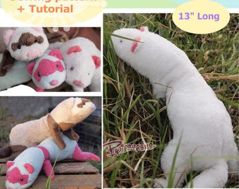 PDF pattern + instructions - Floppy Ferret - DIY