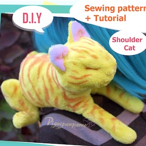 PDF pattern + instructions - Shoulder / head Cat - DIY