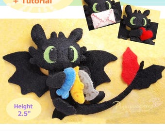 PDF Sewing pattern + instructions - Little Toothless - DIY