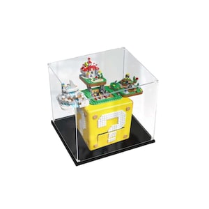 Acrylic Display Case for LEGO Super Mario 64 Question Mark Block 71395