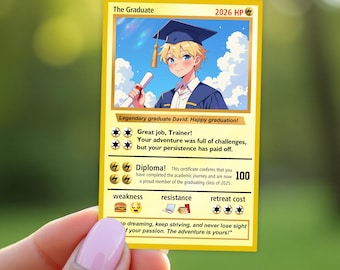 Personalized Poke Graduation Card,Custom Gift for Graduates,Graduation Gift for Him,Graduation Gift for Her,Class of 2026,College Graduation