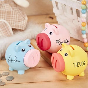 Personalized Piggy Bank, Kids Bank, Easter Gifts For Kids, Money Box, Name Piggy Bank, Cash Box, Baby Birthday Gift,Coin Bank,Baby Girl Gift