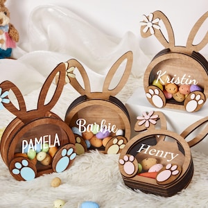 Wooden Bunny Piggy Bank, Custom Name Piggy Bank, Easter Gift for Kids, Money Box, Birthday Gift,Gift for Child,Gift for Girl,Kids Room Decor
