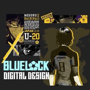 Meguru Bachira T-Shirt Design Bundle: Blue Lock Anime (SVG & PNG Digital Download