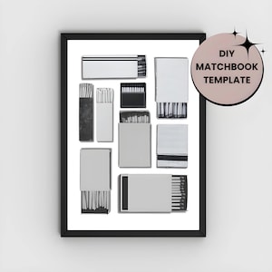 Peut inclure: Une photo en noir et blanc d'un modèle de boîte d'allumettes à faire soi-même. Le modèle est composé de 10 boîtes de différentes tailles, chacune contenant un nombre différent d'allumettes. Les boîtes sont disposées en grille.