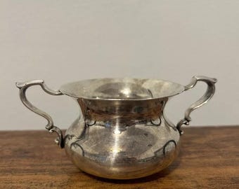 VINTAGE EPC Poole Silver Company Silver Sugar Bowl Plated #20