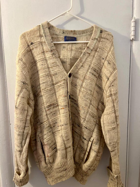 Rare Pendleton Sweater 100% Wool Button Up Cardig… - image 1