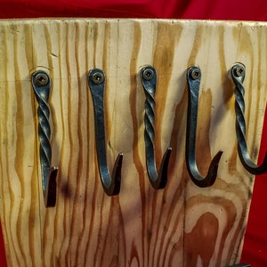 Kitchen Hooks 3 Hooks, Blacksmithed and Hand Forged - Etsy