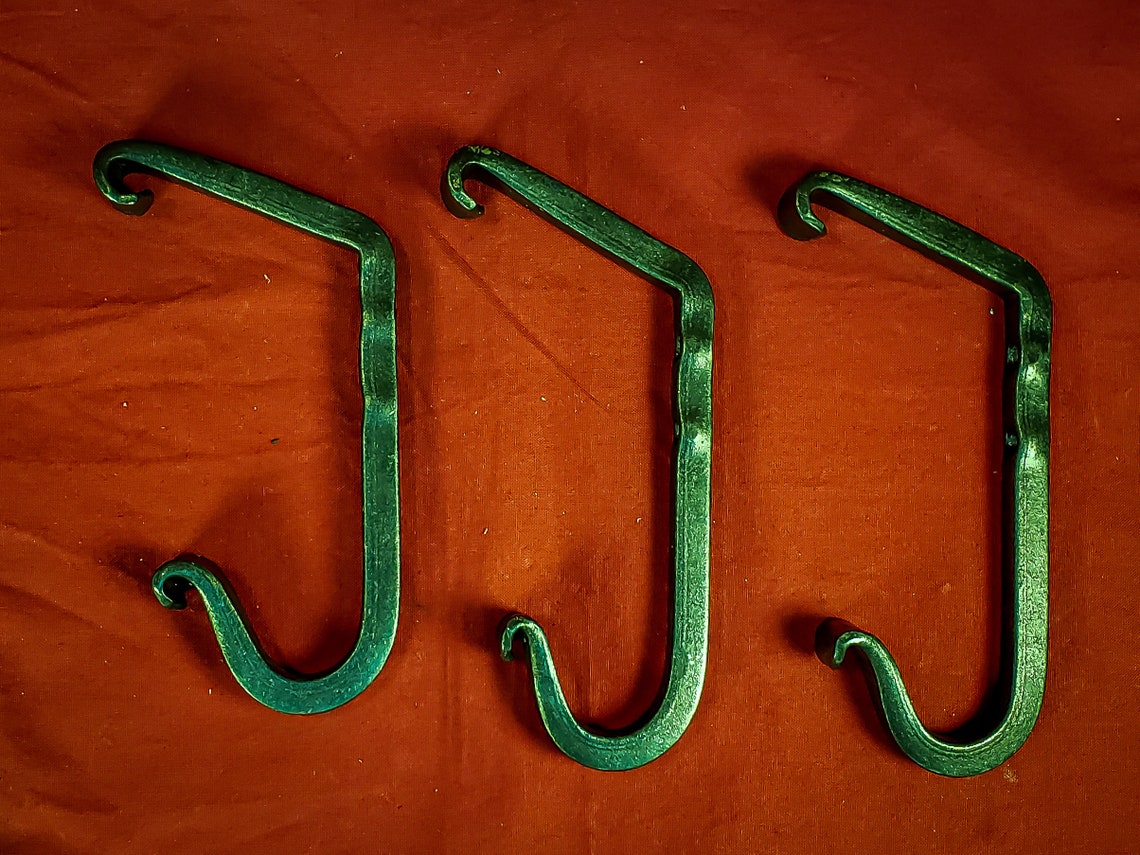 Double Coat Hooks Basic Blacksmithed and Hand Etsy