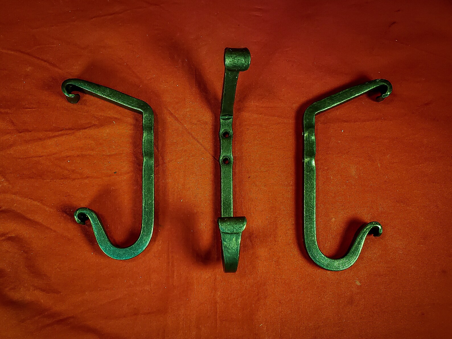 Double Coat Hooks Basic Blacksmithed and Hand Etsy
