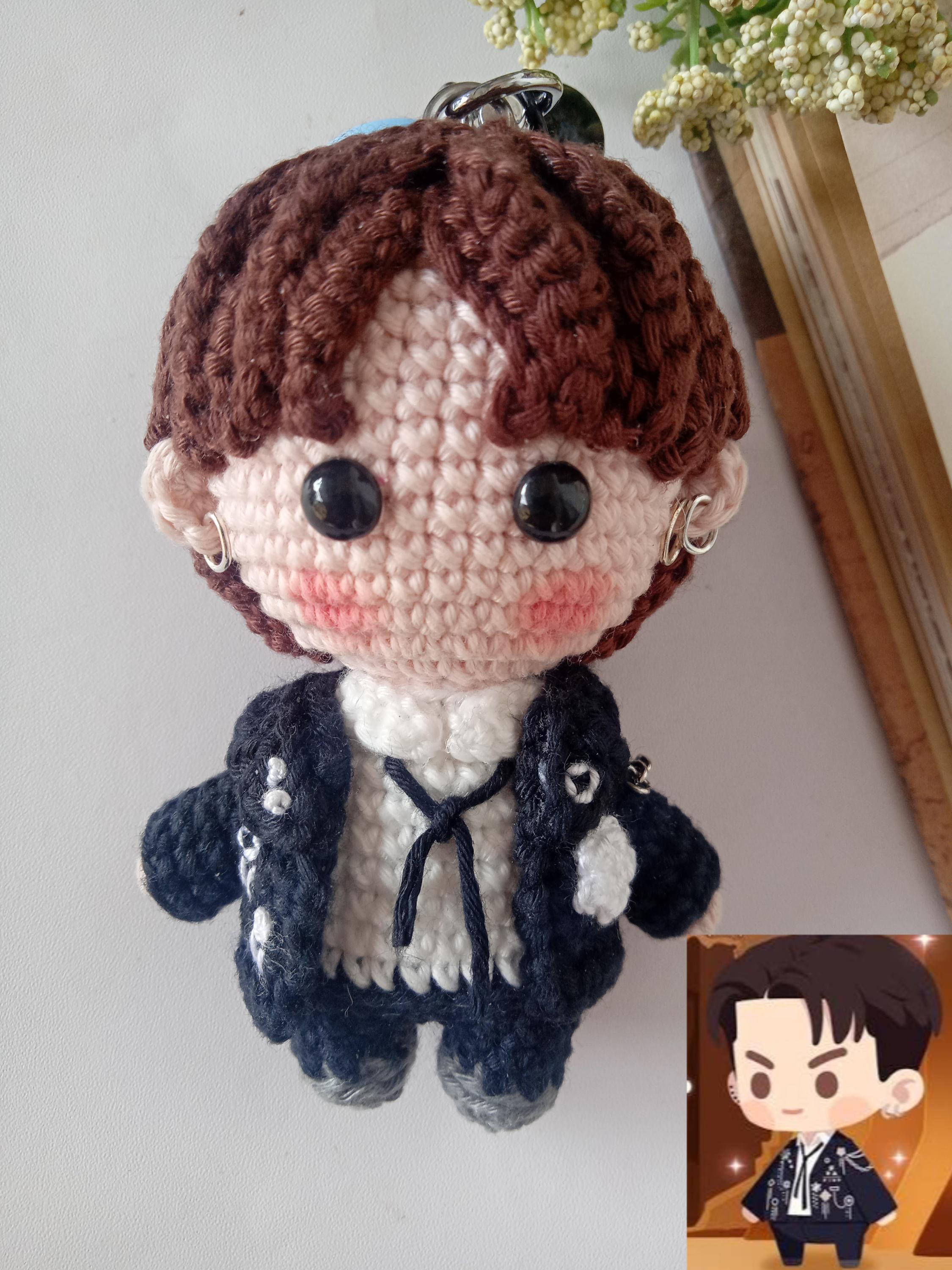 Crochet BTS Jungkook Keychain: Handmade K-pop Army Gift - Etsy