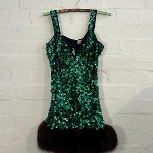 dolce and gabbana green sequin dress Dolce & Gabbana Crystal-embellished Sequinned Mini Dress