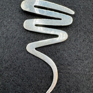 Vintage Taxco Mexico TD52 Zig Zag Modernist Sterling Silber Pin oder Anhänger